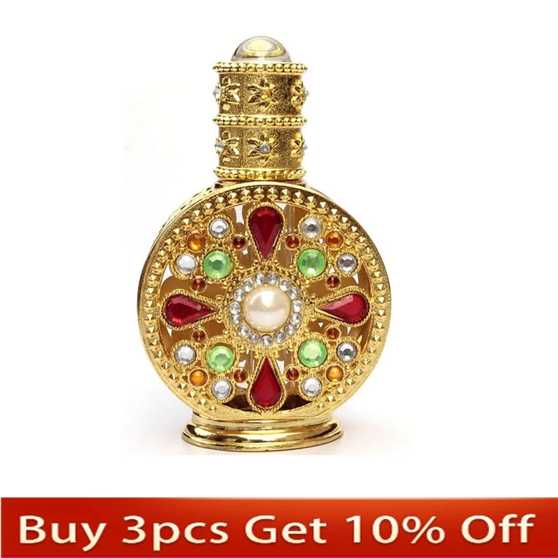 

12ml Middle Eastern fragrance dispenser bottle reversed Parisian model perfume bottle alloy essential oil single bottle ornament