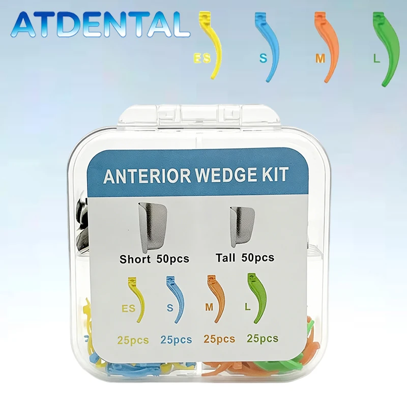 

200Pcs Dental Matrix System, Anterior Matrix Bands & Interdental Wedges, Dental Supplies for Restoration