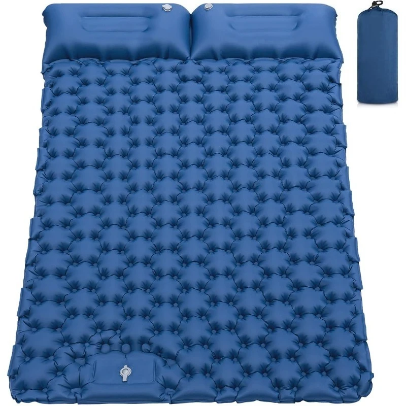 

Sleeping Pad - Ultralight Inflatable Sleeping Mat with Built-in Foot Pump, Durable Compact Waterproof Camping Air Mattre