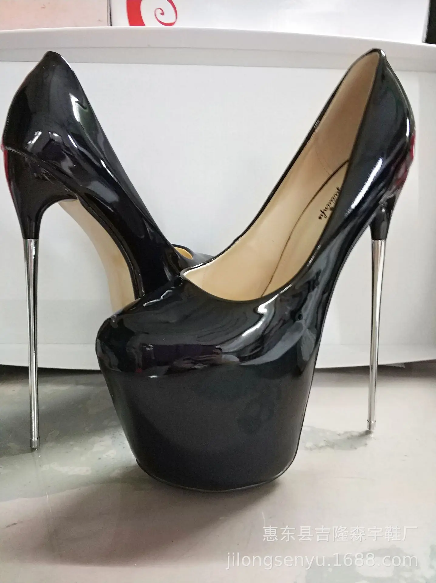 Seksowne szpilki 19cm 22cm Ekstremalnie wysokie obcasy Platformy Czółenka Damskie Lakierowane Czerwone Zielone Buty na obcasie Ślubne Imprezowe Buty do tańca striptizera Rozmiar 50