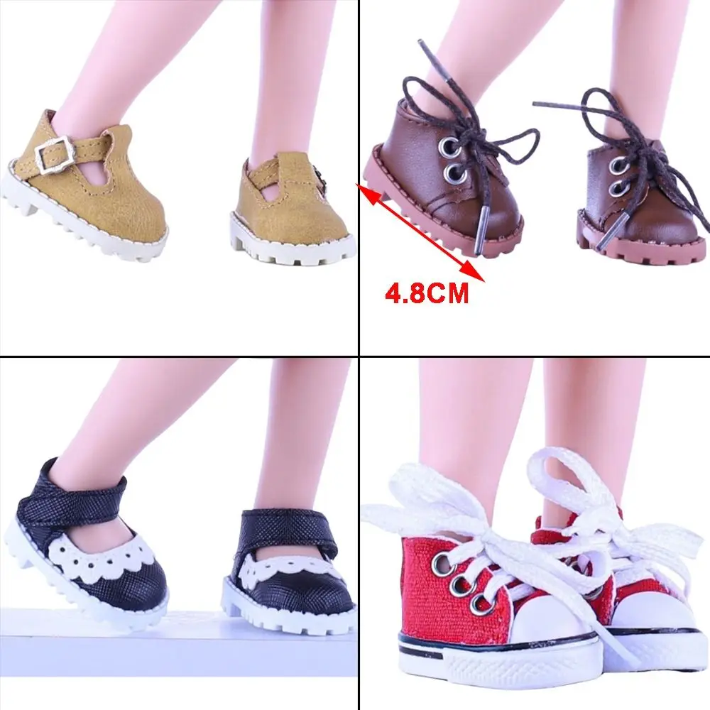 1 Pair Gifts 4.8cm Shoes Canvas Rubber Sole Sneakers PU Boots for 24cm Potato Mia DIY Craft