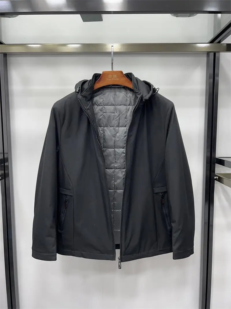 

Мужская повседневная куртка Non-Saints: съемный капюшон, однотонная, теплая, хлопковая, машинная стирка, не требует глажки