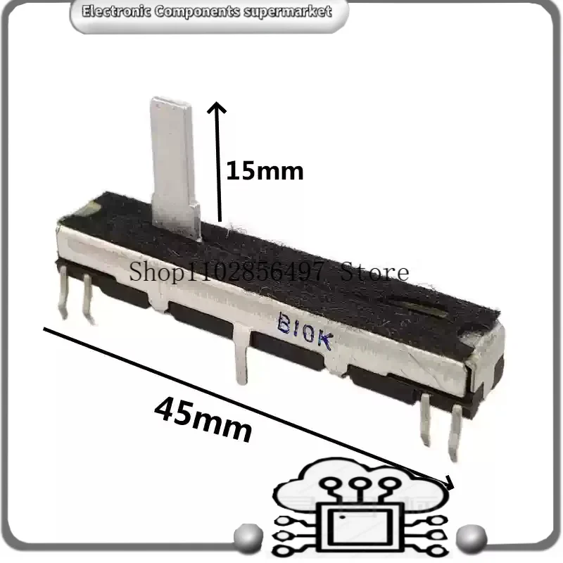

For Casio CT670 electronic piano, Roland synthesizer, 45mm dual-channel volume sliding potentiometer, B10K pusher