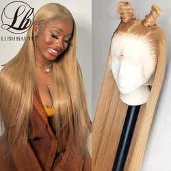 13X4 Straight Honey Blonde Lace Front Wigs Synthetic Ginger Lace Frontal Wigs for Black Women Natural Hairline with Baby Hair