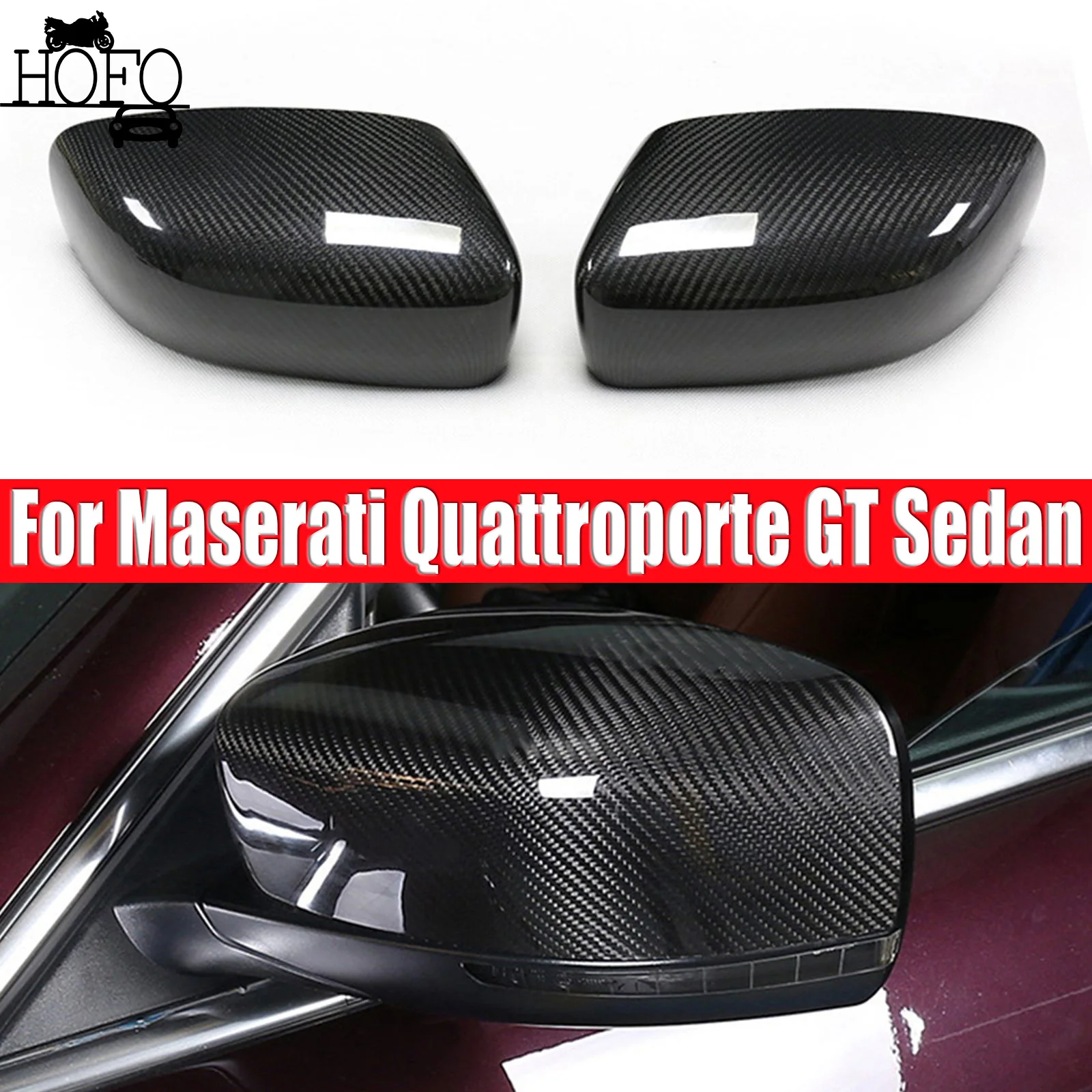 

For Maserati Quattroporte GT Sedan 2013 2014 2015 2016 Carbon Fiber Mirror Cover Replace Cap For Maserati Ghibli 2014 2015 2016