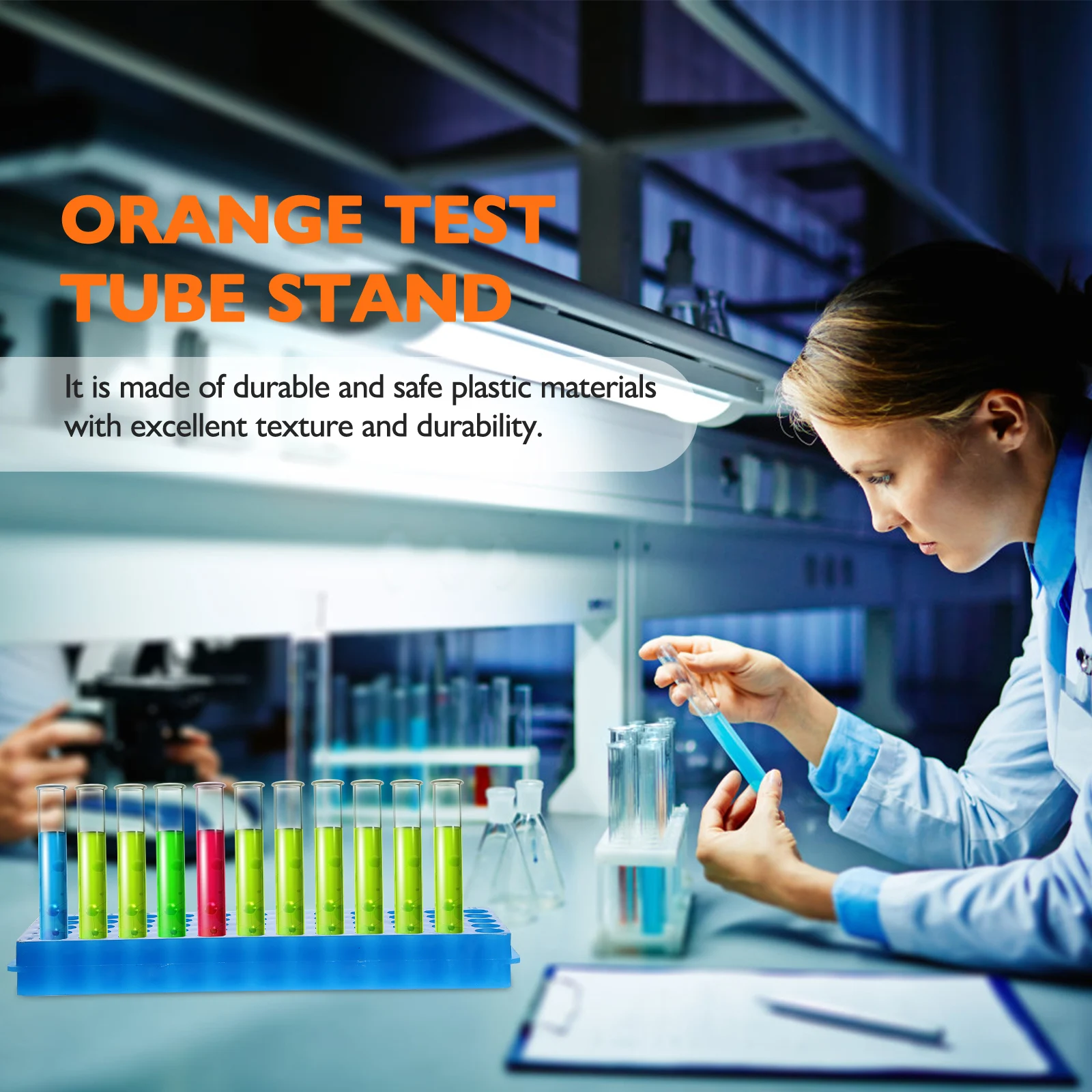 

5 pcs Tube Rack 60 Holes Laboratory Holder 0.5Ml 1.5Ml Thickened Rack For Tubes Lab Accessories