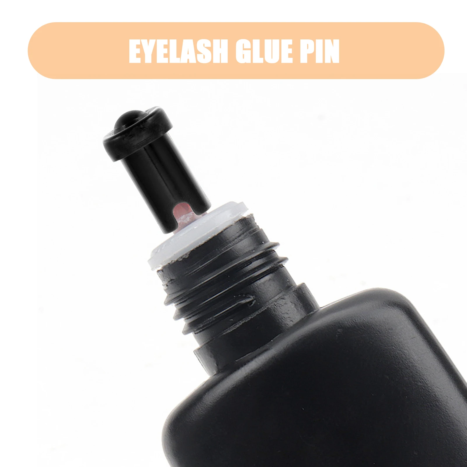 

100pcs Eyelash Bottle Tip Needle Anti Clog Design Durable Plastic Glue Bottle Nozzle Needle Salon Home Use Black