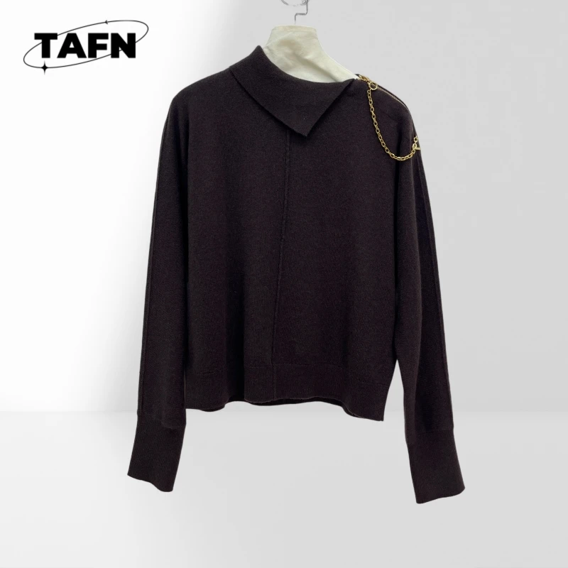 Suéter de gola alta quente e aconchegante para mulheres, perfeito para clima frio, perfeito para camadas ou roupas casuais AH0401