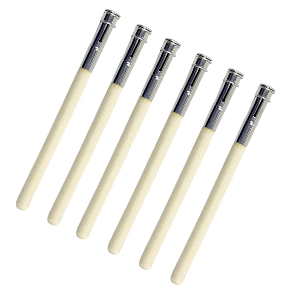 

6pcs Pencil Extender Extension Holder Durable Lightweight Practical Nickel Plated Secure Grip Round Hexagonal Pencils