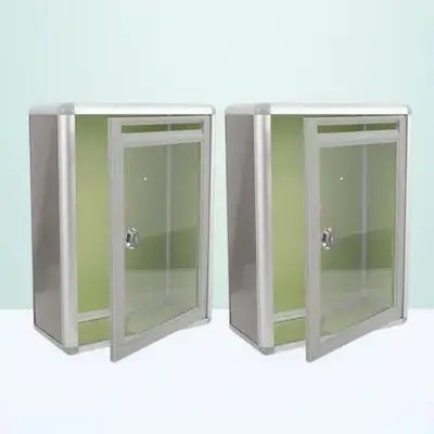 

2pcs Transparent Letter Metal Wall Mounted Mailbox For Classroom Public Use Suggestion Box Ballot Box Indoor Outdoor
