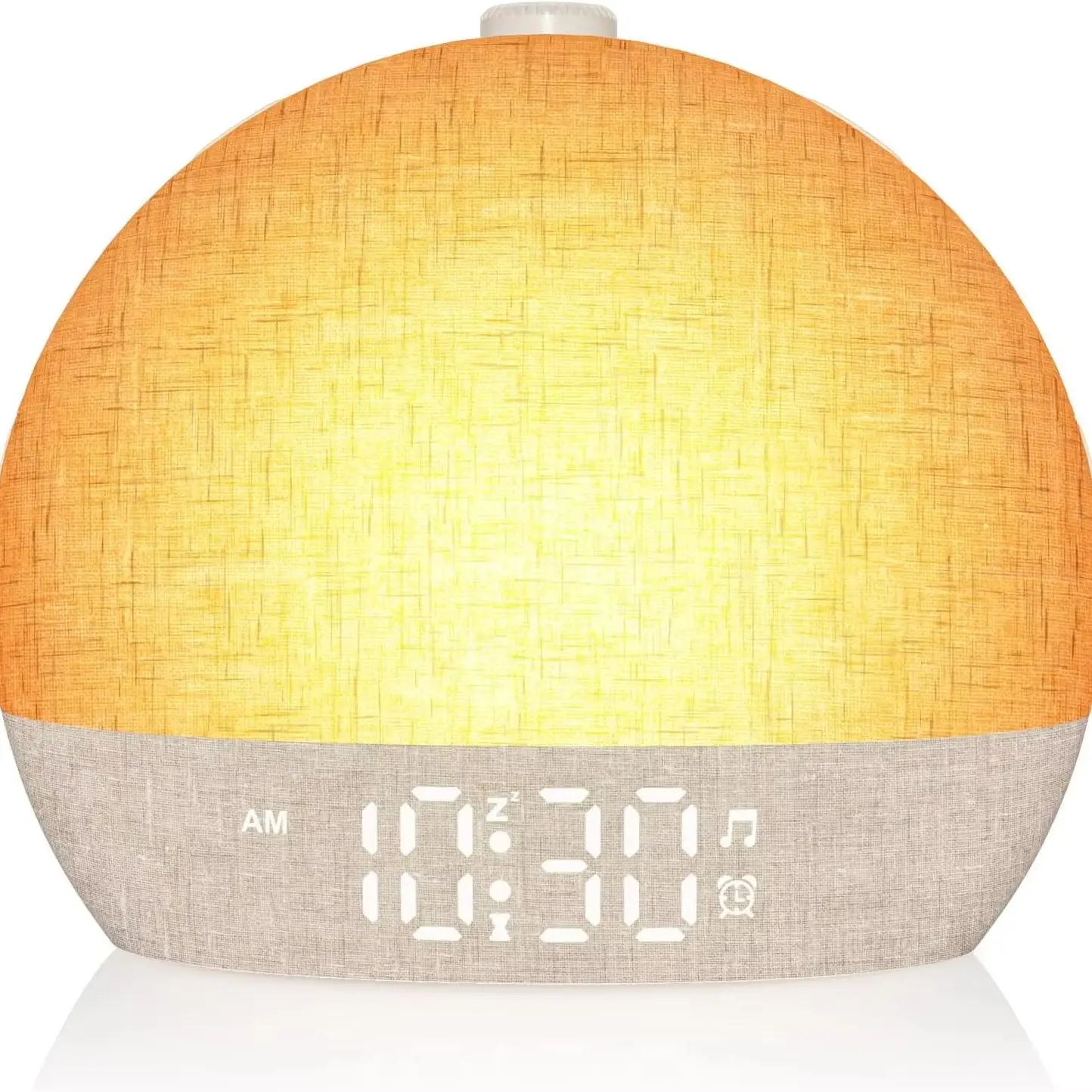 Aufwachlicht für das Schlafzimmer, USB-betriebener Sonnenaufgangs-Wecker, Gerät mit weißem Rauschen und 30 beruhigenden Klängen, RGB-Nachtlicht mit 12 dimmbaren Farben, Schlafhilfe, Schlummerfunktion,