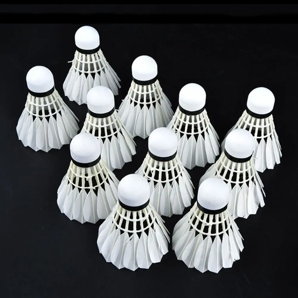 3/6/12 pçs novo branco peteca de badminton profissional durável bolas de badminton treinamento estável treinador de badminton doméstico
