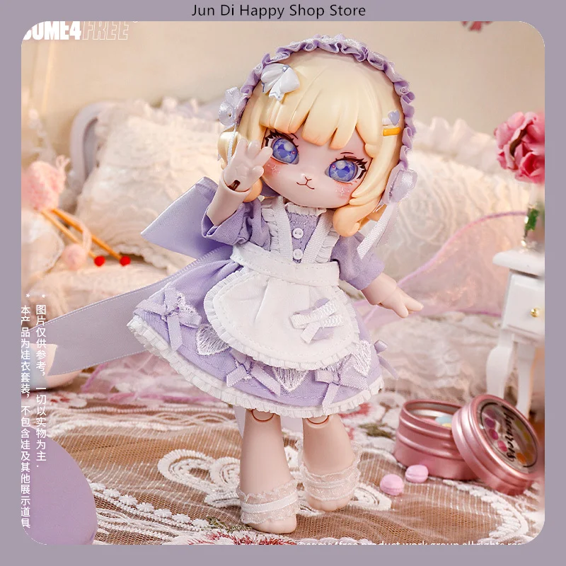 COME4FREE BJD Poppenkleertjes 1/12 Bloemen Taal Serie Romantische Datum Jurk Outfit voor OB11 Pop Jurk