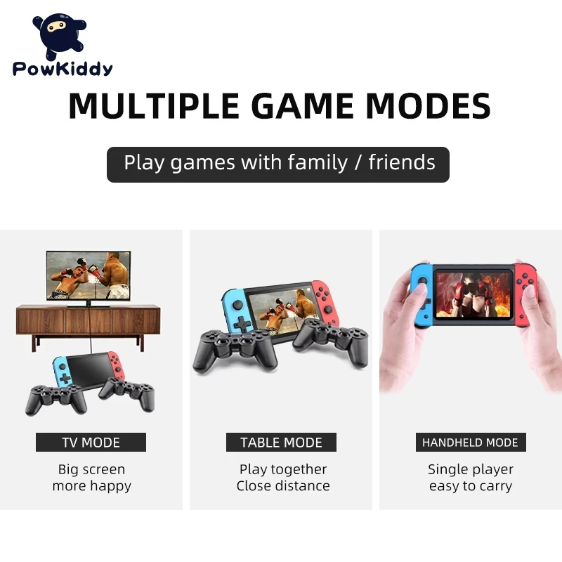 POWKIDDY X51 5 بوصة يده لعبة فيديو وحدة التحكم ل PS1 FC ثلاثية الأبعاد عصا التحكم الرجعية ألعاب لاعب دعم HD TV خارج الألعاب لوحات المفاتيح