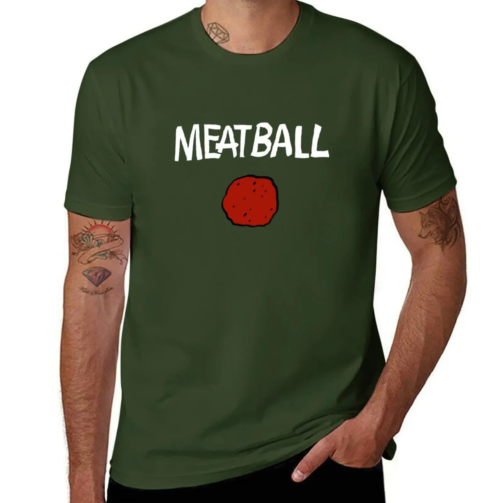 Meatball (Dark) T-shirt Blanks Cute Tops Mens T Shirt