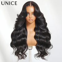 UNice 5x5 HD & 13x4 HD Real Scalp™ Wig Pull And Go Drawstring Loose Wave Wig With Face Framing Curtain Bangs
