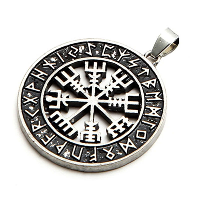 DIY Designer Creative Charms Odin Symbol Rune Amulet Ally Compass Viking Pendants For Necklace Jewelry Making Findings Component