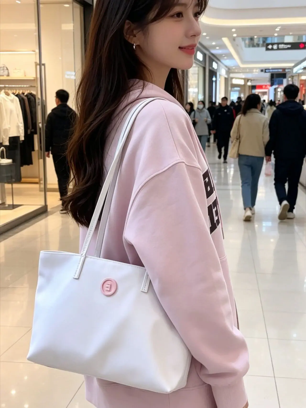 Fashionable Versatile Large Capacity Women's Single Shoulder Crossbody Bag Stylish Handbag Casual Minimalist Style Zipper Clo...