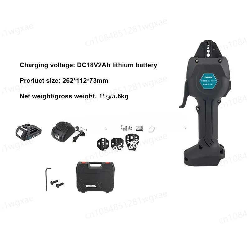 Rechargeable Voltage Clamp Cold Pressed Terminal Pre Insulated Tube Type Bare Terminal Crimping EW-50X