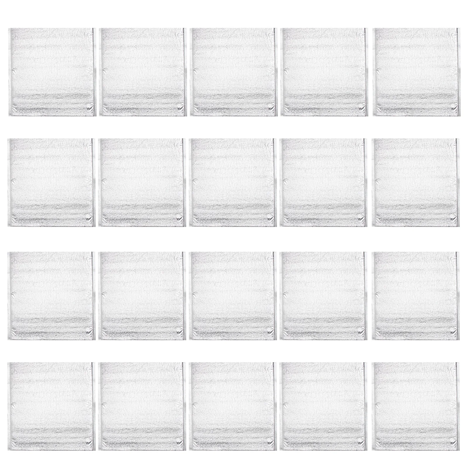 

20pcs Aluminum Foil Insulation Bags for Food Storage Takeaway Thick Pouch Disposable Eco Friendly Picnic Camping Travel Lunch