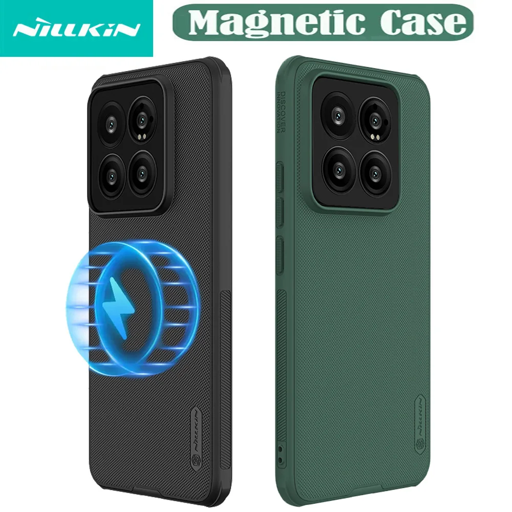 For Xiaomi Mi 14 /14 Pro Case For MagSafe Magnetic Case Wireless Charge Nillkin Frosted Shield Pro TPU Frame Cover For Xiaomi 14