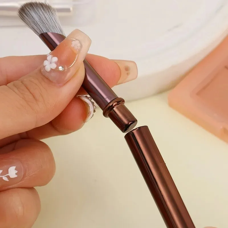 Tête de brosse de maquillage Portable, fard à paupières doux, Eyeliner, pinceaux de remplacement pour les lèvres, Mini outils de maquillage pour les yeux