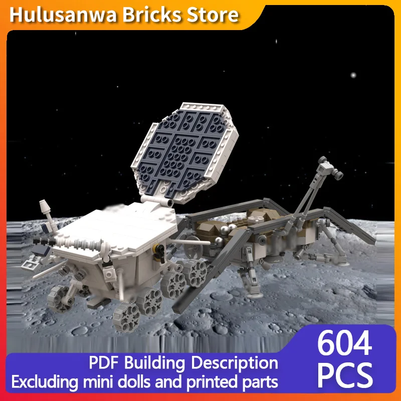 

Luna 17 Unmanned Detector Model MOC Building Bricks War Equipment Modular Technology Gifts Holiday Assemble Children Toys Suit