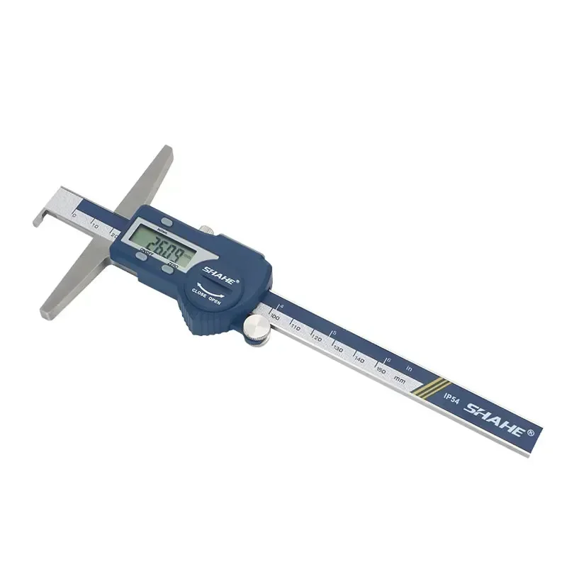 SHAHE 0-150/200/300mm Single Hook Digital Depth Digital Vernier Caliper Electronic Caliper Stainless Depth Caliper