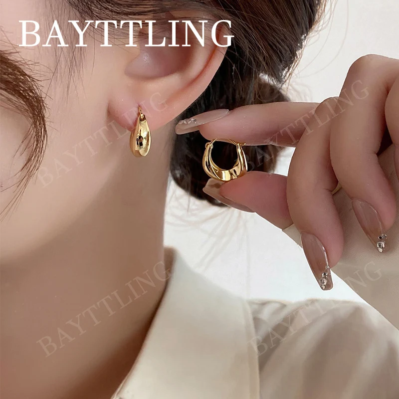 

Luxury 925 Sterling Silver/Gold Minimalist Fine Hoop Earrings for Women, Christmas, Anniversary, Fashion Gift Jewelry