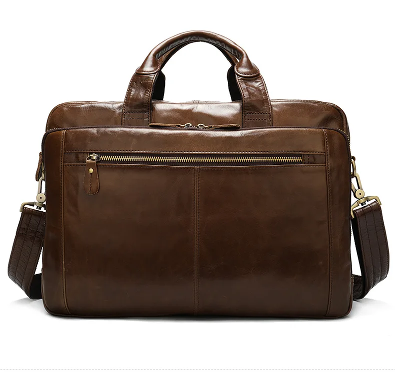 กระเป๋าผู้ชายหนังแท้กระเป๋าเอกสารผู้ชายสำหรับแล็ปท็อป 14 นิ้ว กระเป๋าหนังผู้ชายกระเป๋าเอกสารธุรกิจสำหรับเอกสาร A4 7022