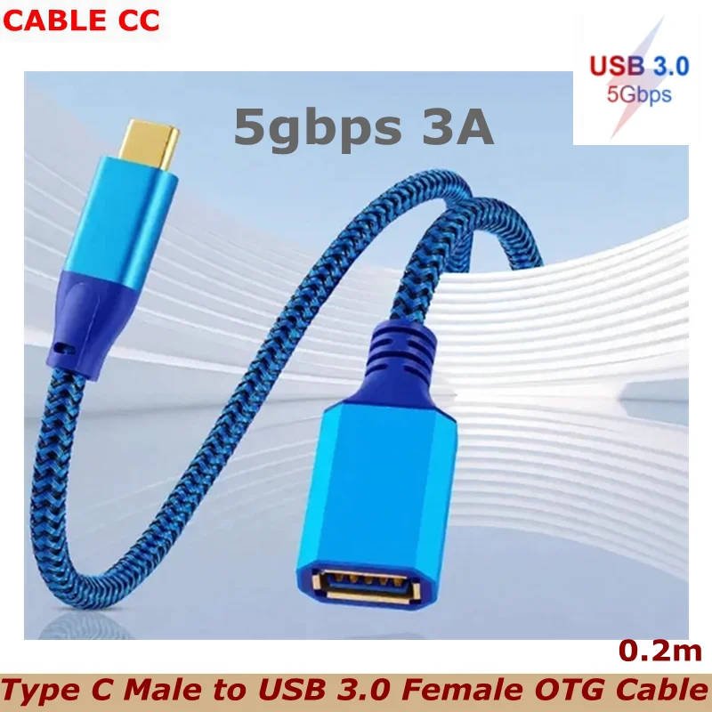 5Gbps OTG Adapter USB3.0 for Android - USBA Female to USBC Male Adapter, Dongle Type C OTG Cable Converter Support Camera,