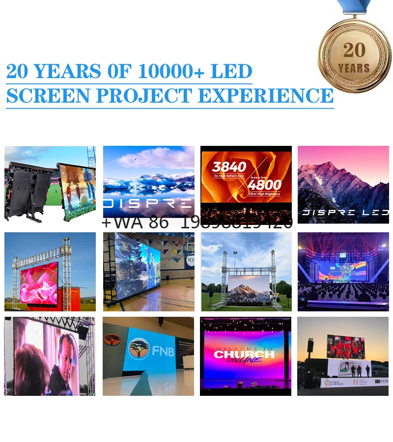 High Impact Outdoor Rental LED Display for Advertising Stage Backdrop Global Shipping Manufacturer
