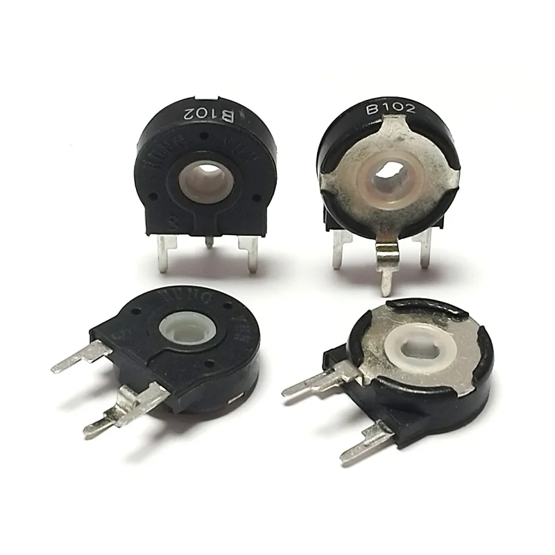 10PCS potentiometer PT15  1K 2K 5K 10K 20K 50K 100K 500K 1M 500ohm oval hole vertical adjustable resistance switch 3Pin