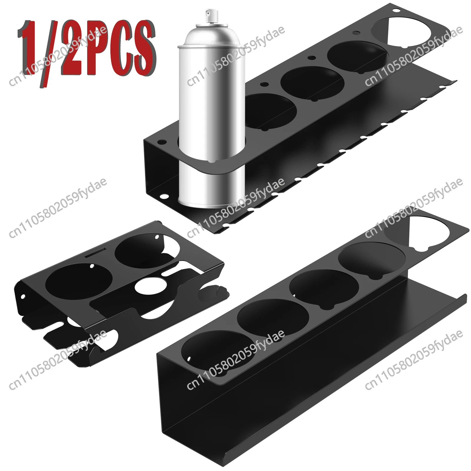 Carbon Steel Aerosol Spray Can Holder Large Opening Wall Mounted Aerosol Spray Organizer Multipurpose Easy Access