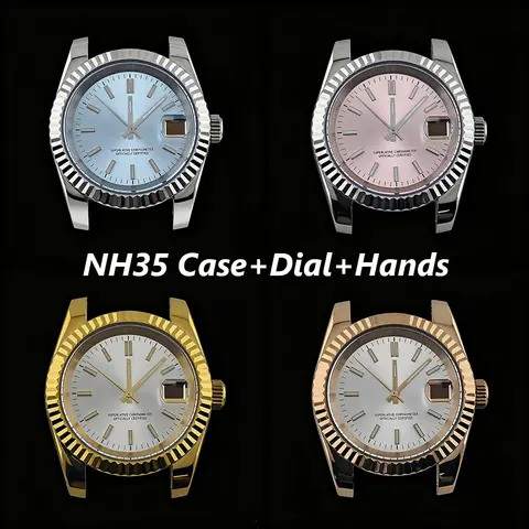 NH35 केस 36/39 मिमी स्टेनलेस स्टील केस पुरुषों की स्वचालित घड़ी कस्टम लोगो डायल NH35 मूवमेंट घड़ी सहायक उपकरण के लिए उपयुक्त 10 best sales सेको लोगो - №3