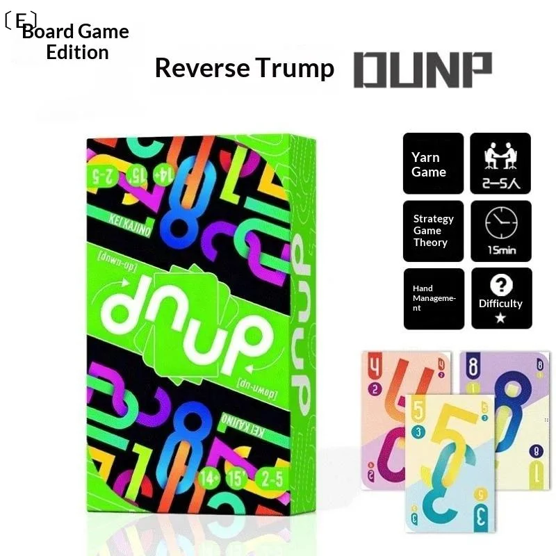 〔E〕Dnup Card Game Fast Paced Hand Management Combo Strategy 2 5 Players Quick Easy Fun For Party Family Game Night