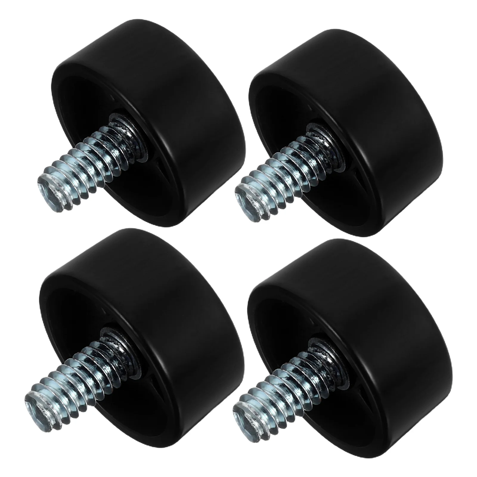 

4Pcs Black Curtain Rod Finials End Caps Decorative Replacement Plastic Metal Easy Install for Window Treatment Drapery Rods