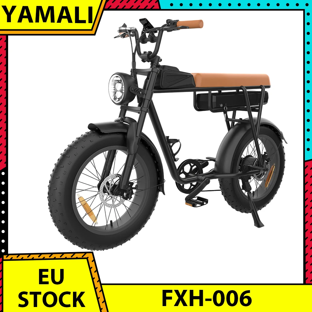 YAMALI FXH-006 Electric Bike 1000W Motor 48V 20Ah Battery 20*4 inch Fat Tires E-Bike 50km/h Max Speed 60km Range LCD Display