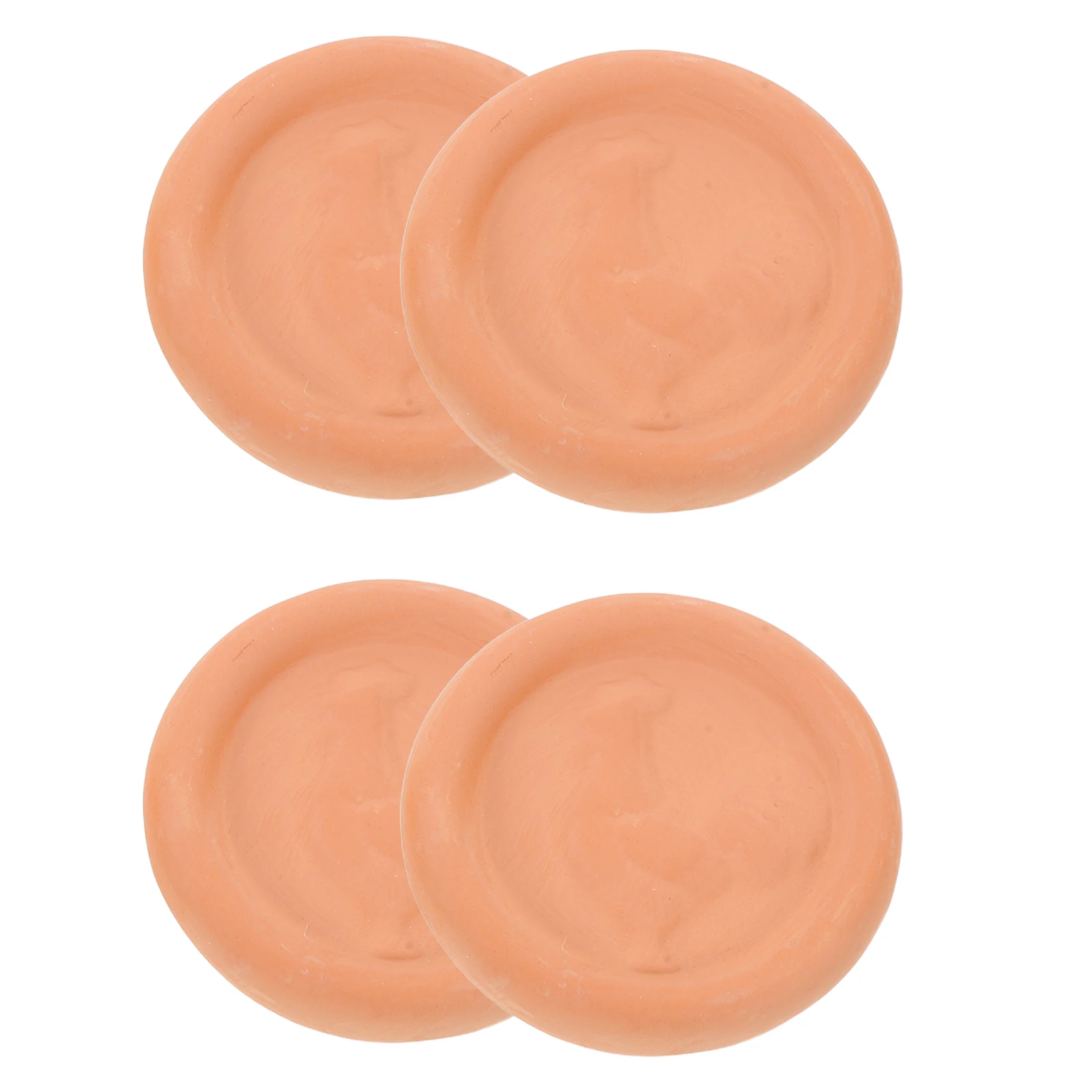 

4Pcs Terracotta Bread Warmer Round Shape Pastry Tortilla Warming Stone Rustic Kitchen Dining Supply Terracotta Warmer