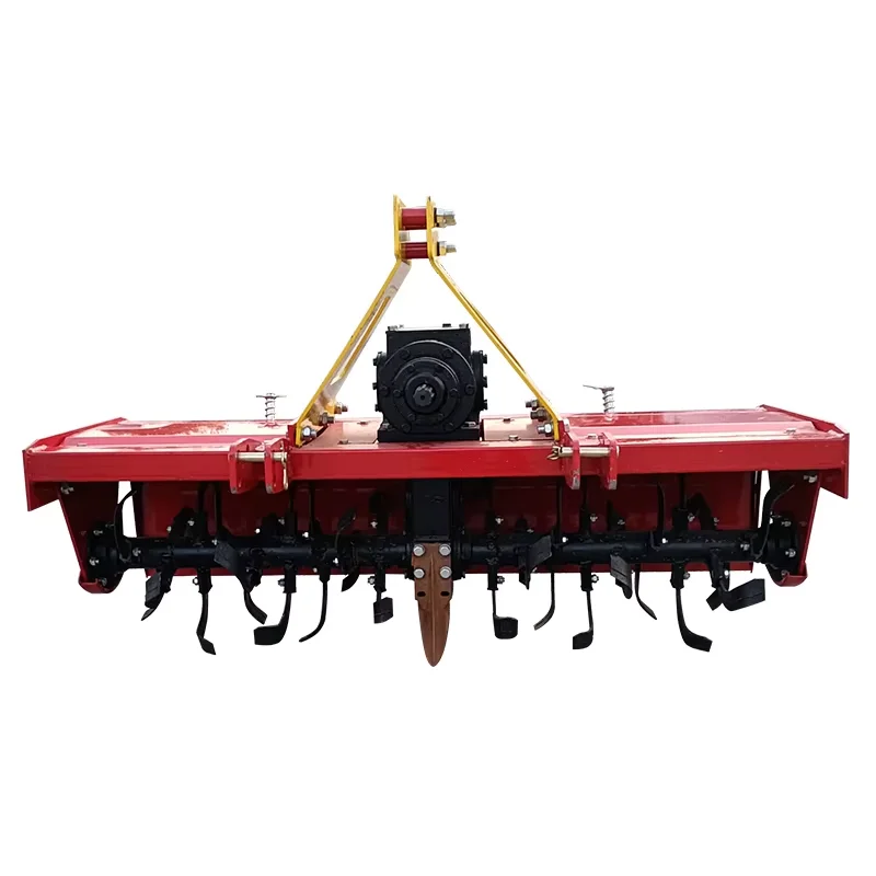 

High Productivity 70-90 HP Diesel Tractor Mounted Rotary Tiller 58pcs Blade Farm Cultivator With Gearbox Engine Core Components