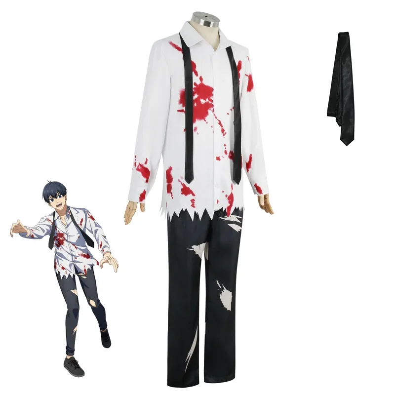 Hot Anime BLUE LOCK Isagi Yoichi Seishiro Nagi Full Set Shirt Pants Tie Unisex Adult Kids Halloween Party Cosplay Costume