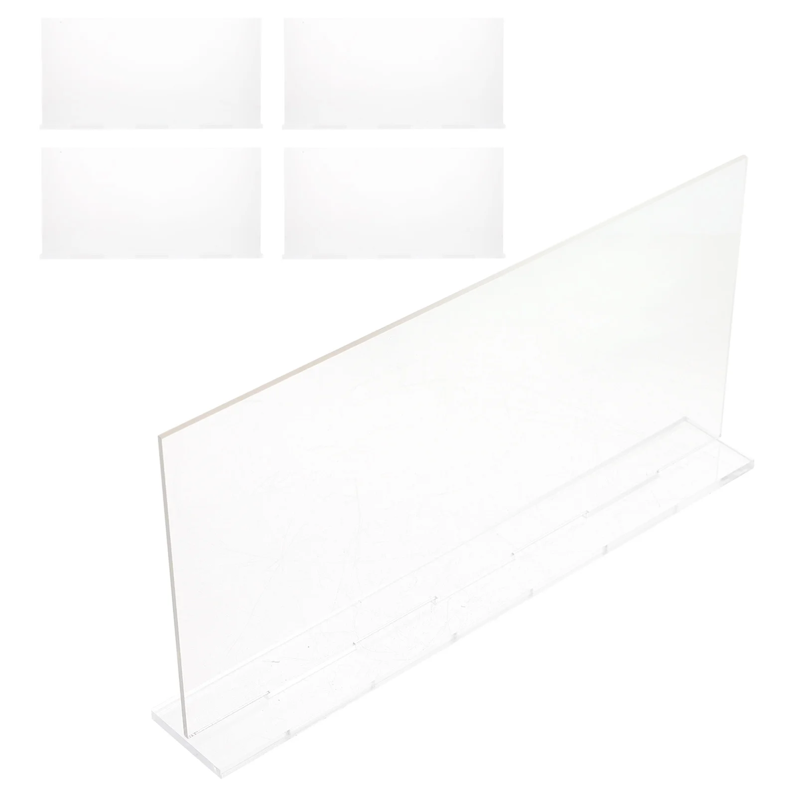 5Pcs Clear Acrylic Desk Name Plate Blank Office Sign Holder for Wedding Table Number Seating Stand Desk Name Plate