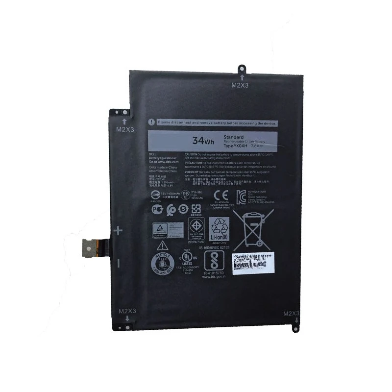 

High Quality Laptop Battery YX0XH for 7285 2-in-1 0WYCVV WYCVV K17M T02J YX0XH 7.6V 34Wh Replacement Battery