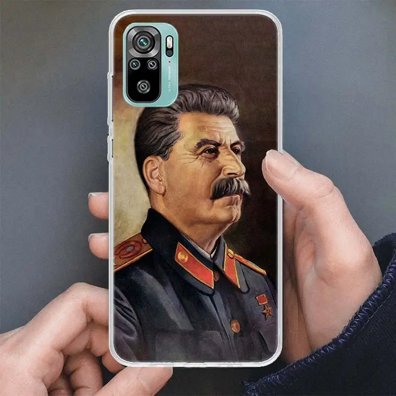 Russian Stalin Ussr Communism Phone Case For Xiaomi Redmi Note 13 12S 12 10 10S 11 11S 11E Pro Plus 11T 9 9S 9T 8 8T 7 Soft Sili