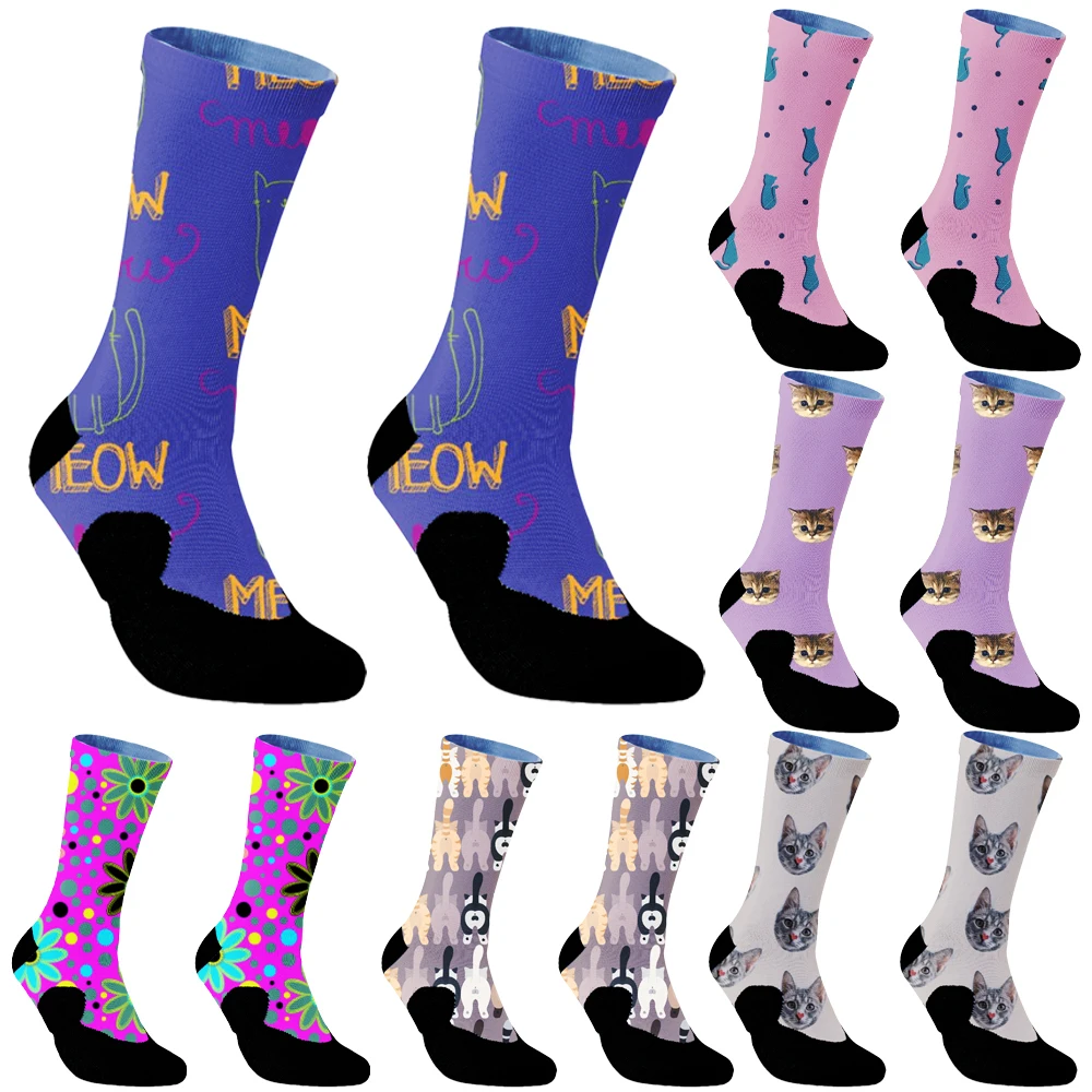 Lovely 6 pair Fashion Women Animal Happy Socks Cotton Casual Girls Funny Hip Hop Skateboard Colorful Dress Sox