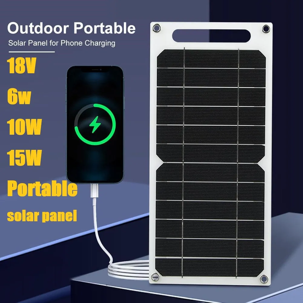 Powmr 6W 10W 15W Flexieble Solar Panels 21% Portable Solar Cells 12V Usb Phone Laptop Rechargeable Outdoor Camping Power Supply