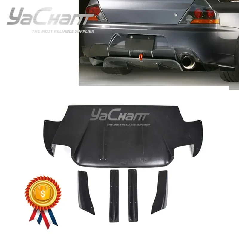 Car-Styling Accessories Fiber Glass Rear Diffuser Fit F 2006-2007 Evolution 9 JDM VS Style Rear Diffuser with Side Fins