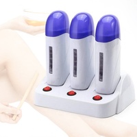 3 in 1 Depilatory Wax Heater Roll On Wax  Warmer Body Painless Hair Removal Wax-melt Roller Warmer Waxing Epilator Machine