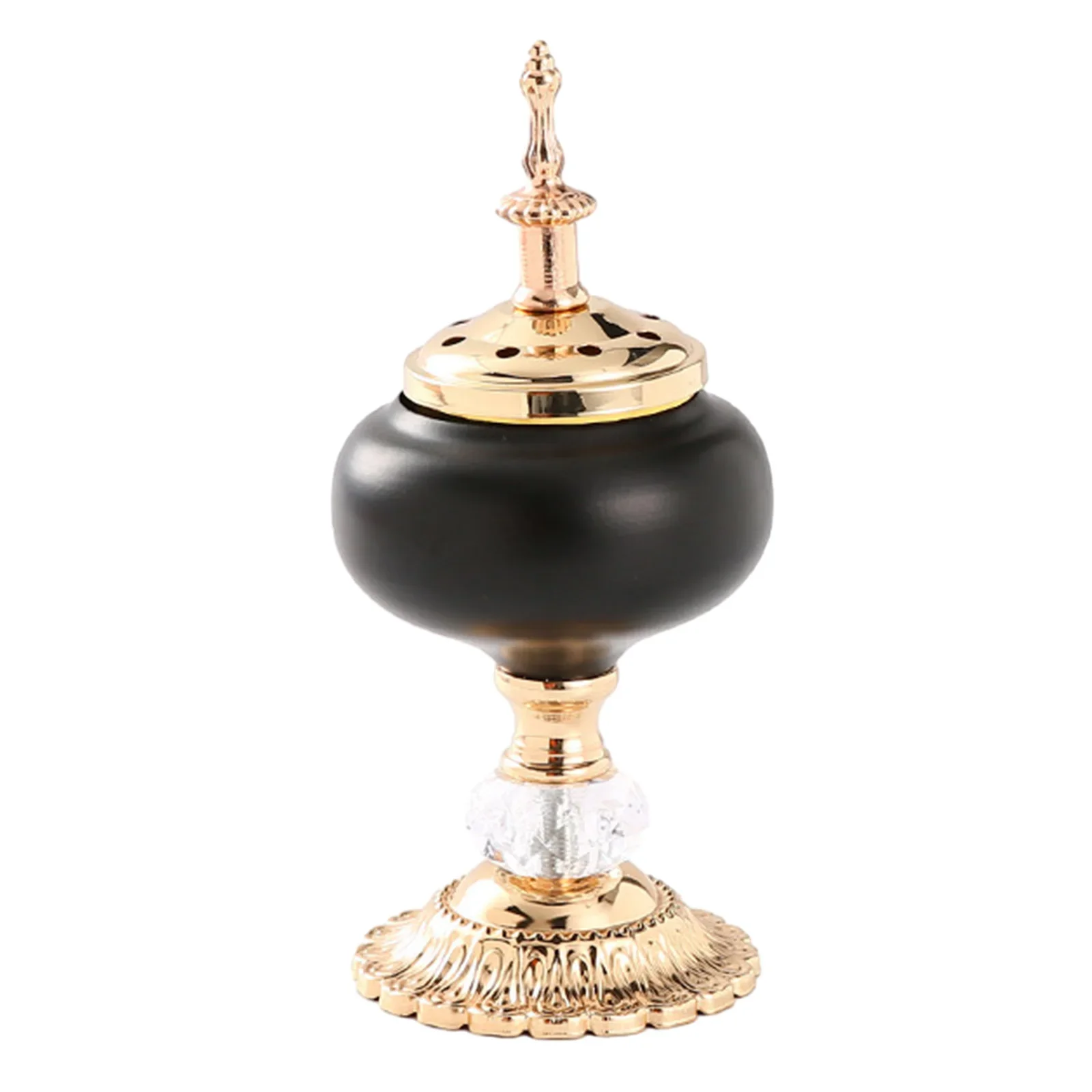 1Pcs Arabian Bakhoor Incense Burner Mabkhara Censer Candle Holder Metal Decorative European Hollowing Wedding Home Decoration