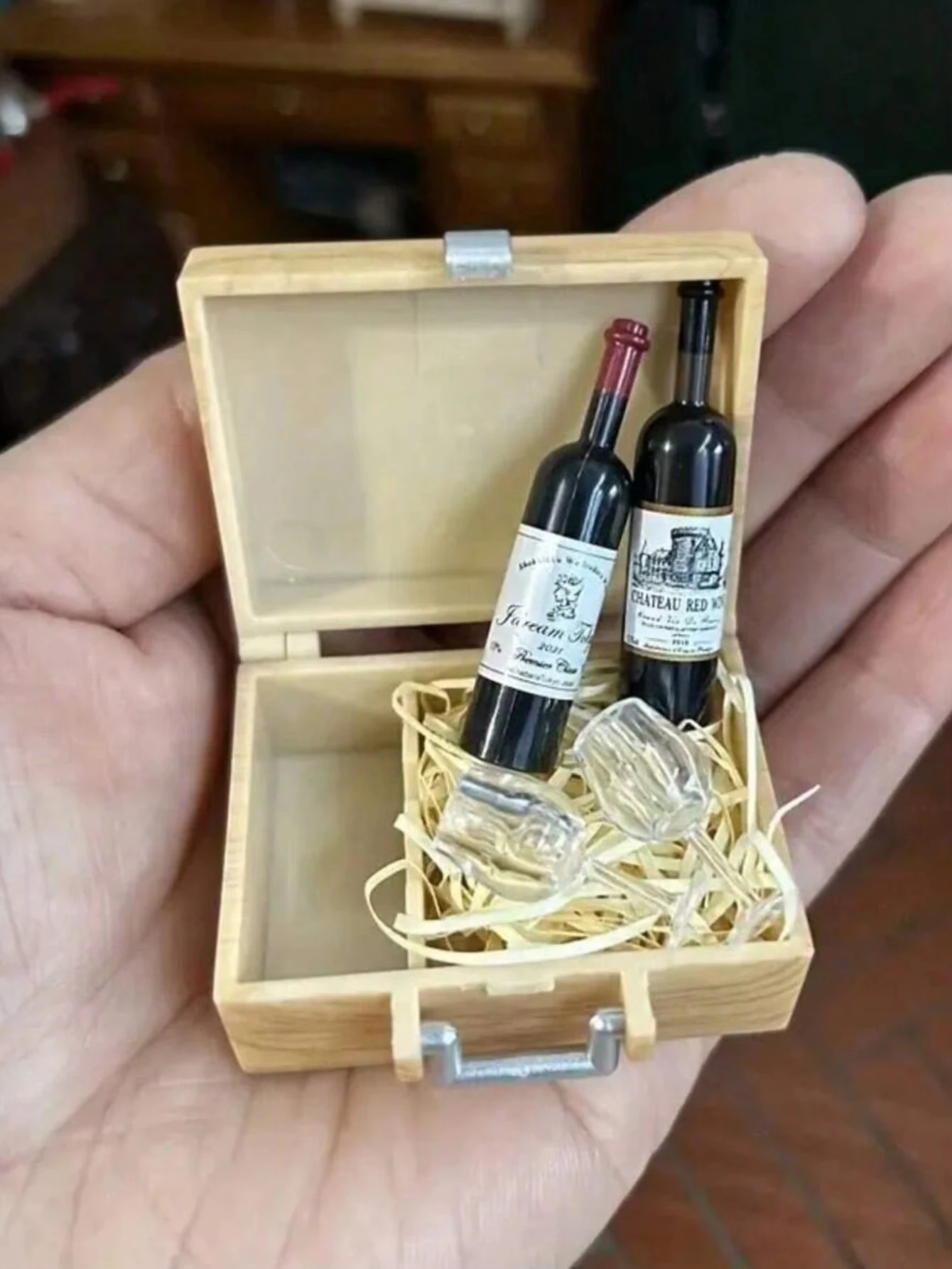 Dollhouse Mini Wine Champagne  - Miniature Terrain Set ulasan dan harga